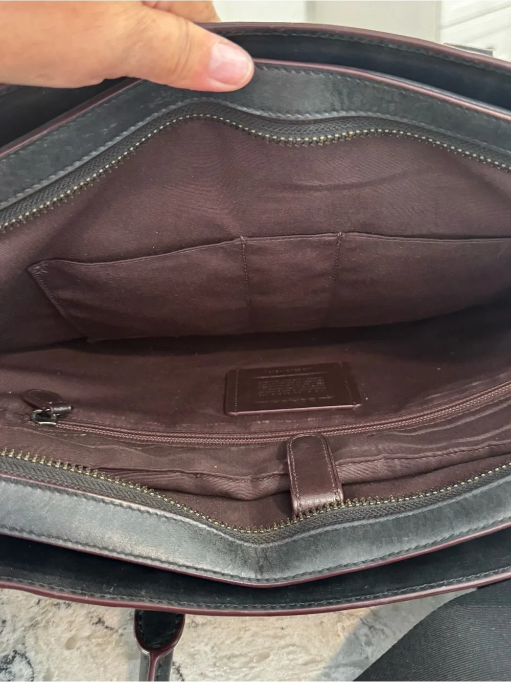 Coach Graham Slim Briefcase in Black Signature Canvas #589